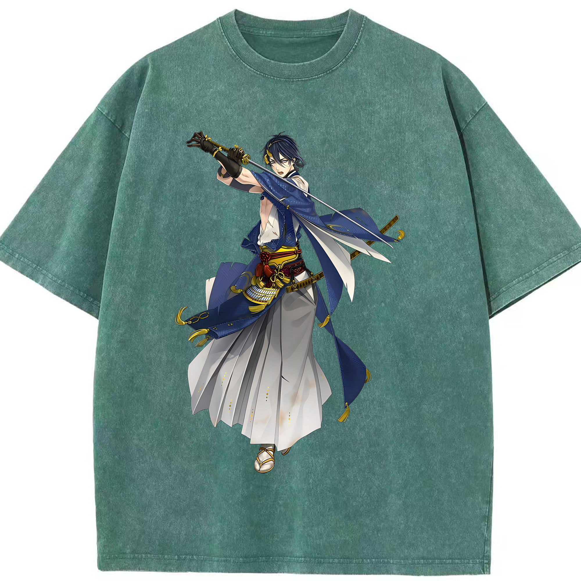（画像用） 刀剣乱舞 Touken Ranbu 綿100% ヴィンテージ風 半袖Tシャツ（フロントプリント）